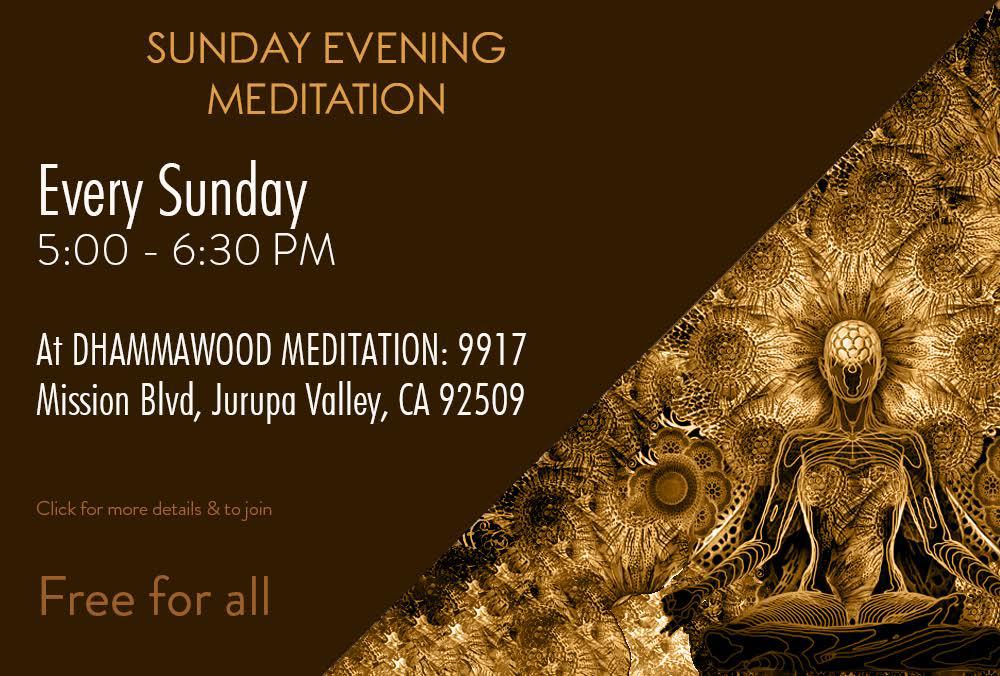 Sunday-Evening-Meditation at Dhammawood Meditation Center